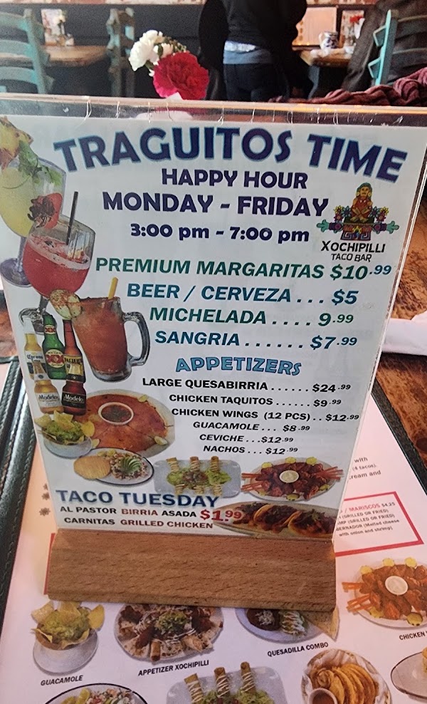 Xochipilli Taco Bar-Happy Hour Menu
