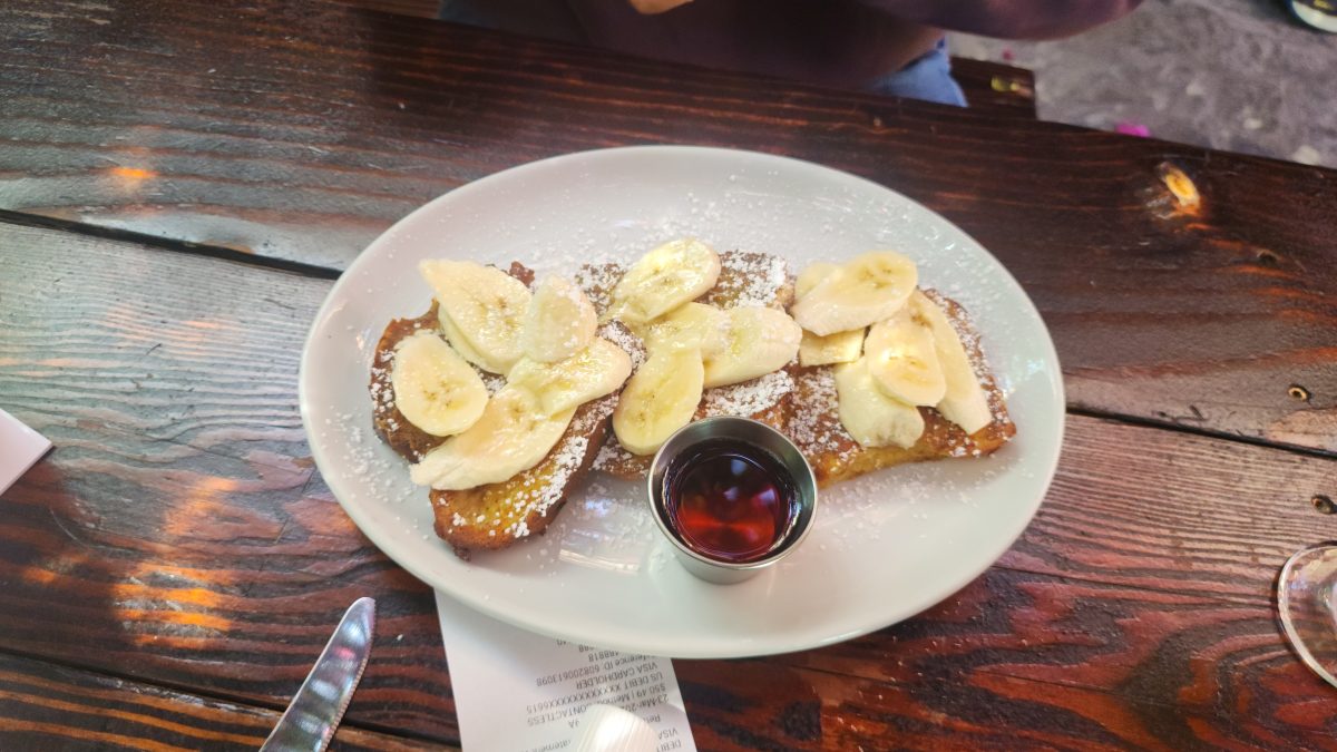 Garden Cafe - Banana French Toast plate